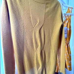 Golden Yellow Sweater Dress